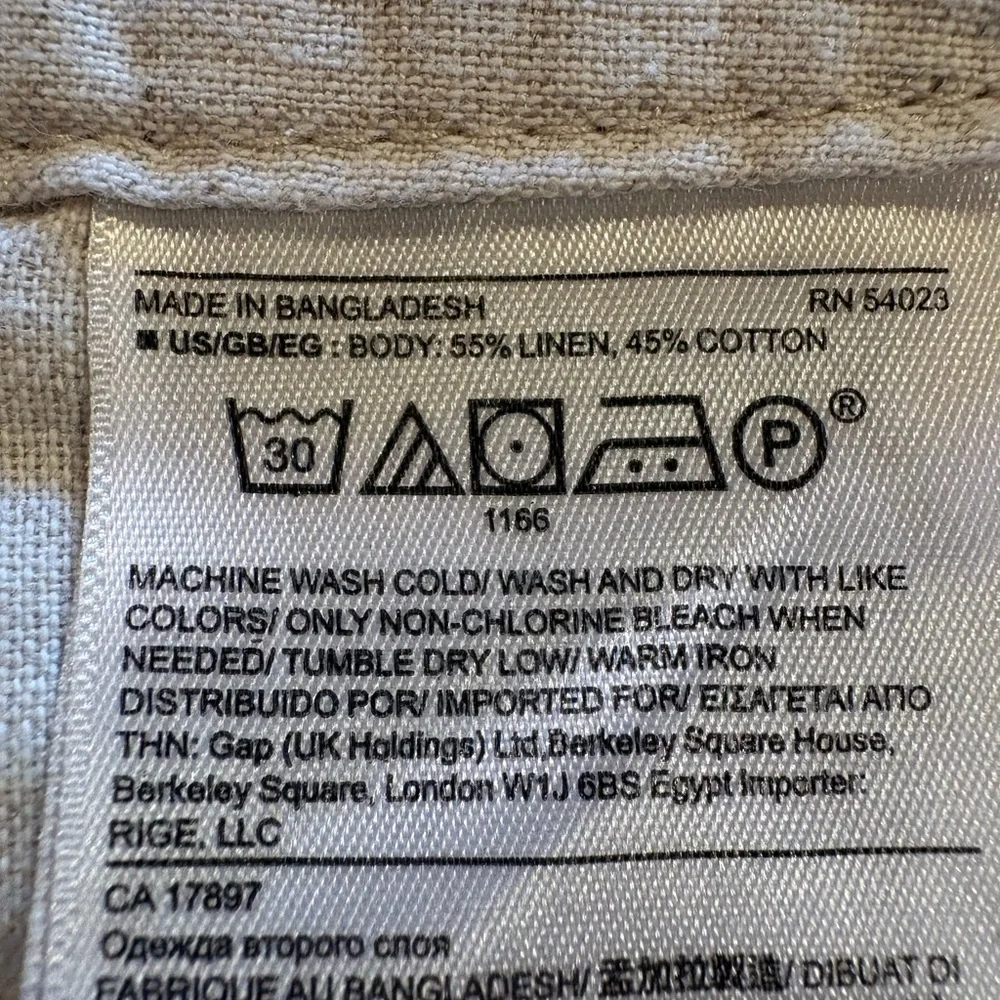 Banana Republic Women's Linen cotton Cropped cuffed pants size 10